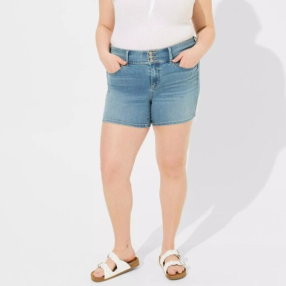 ❤️NWT VINTAGE TORRID SHORTS - SUPER SOFT STRETCH DENIM JEGGING - PLUS SIZE - Picture 10 of 12
